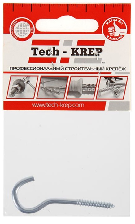 Шуруп-полукольцо Tech-Krep 6х60 мм, 1 шт