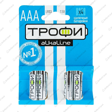 Батарейки алкалиновые Трофи LR03-4BL
