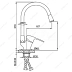 Смеситель для кухни R41055-2, цвет хром/черный