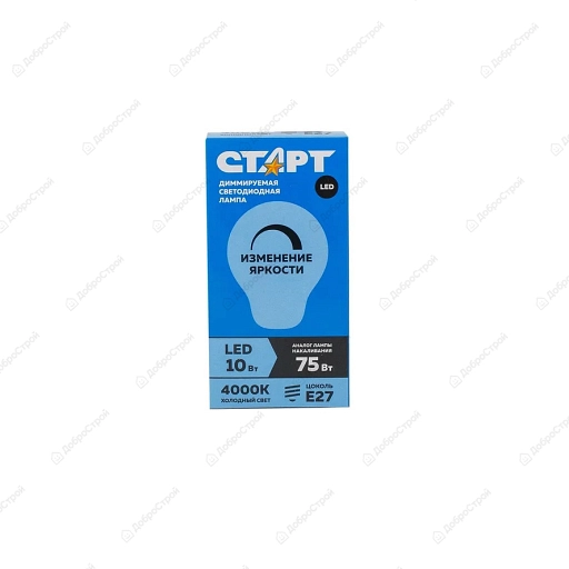 Лампа светодиодная СТАРТ LEDGLSE27 10W40 Dim Rheostat 10/50 (Р)