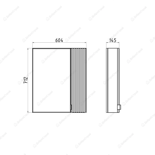 Зеркало Дора 60 "Белый"