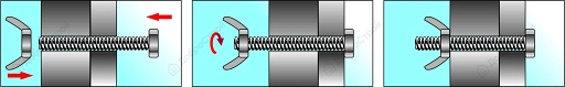 Гайка Tech-Krep М10 DIN315 барашковая, 8 шт