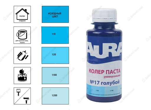 Колер паста "Aura голубой №17 0,1л