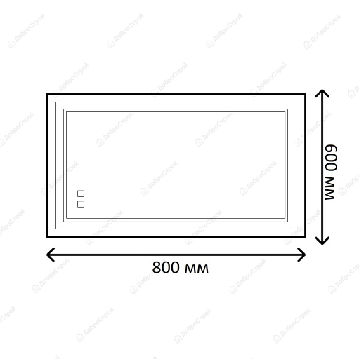 Зеркало Costabell DW6080DF-04 60*80 см, сенсорный переключатель