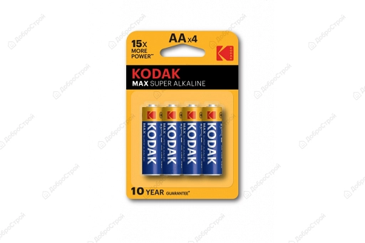 Батарейки Kodak MAX LR6-4BL алкалиновые 4шт.