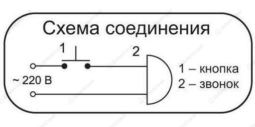 Звонок проводной Тритон СВ-05 Сверчок соловей 220В 80-90дБА, белый