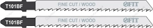 Пилка лобзиковая Fit T101BF, для резки мягкой и твердой древесины, 2 шт