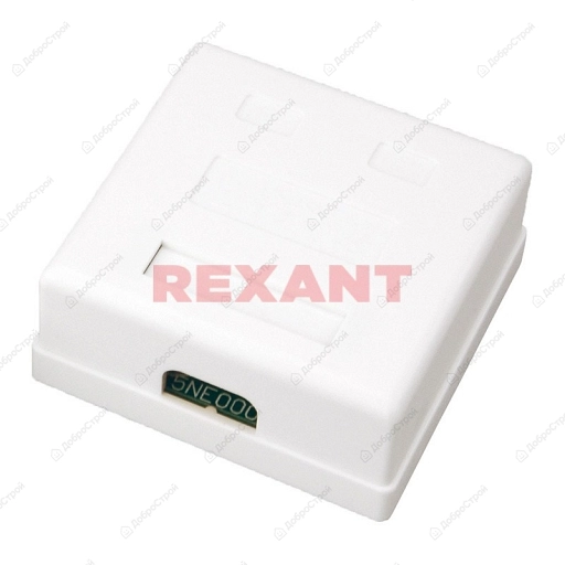 Рoзетка компьютерная внешняя, 2-порта RJ-45 (8P8C),Rexant,UTP неэкранированная, категория 5e