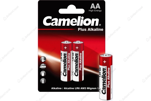 Батарейки Camelion Plus Alkaline BL2 LR6 (LR6-BP2,1.5В) АА 2 шт.