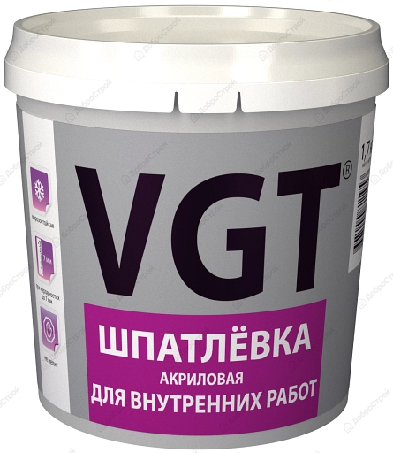 Шпатлевка  VGT для внутренних работ 1.7 кг