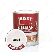 Пропитка для дерева Husky Siberian полуматовая белая, 0,9л